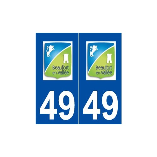 49 Beaufort-en-Vallée logo autocollant plaque stickers ville