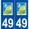 49 Beaufort-en-Vallée logo autocollant plaque stickers ville