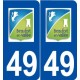 49 Beaufort-en-Vallée logo autocollant plaque stickers ville