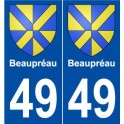 49 Beaupréau blason autocollant plaque stickers ville
