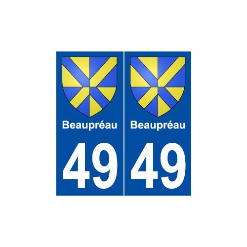 49 Beaupréau blason autocollant plaque stickers ville