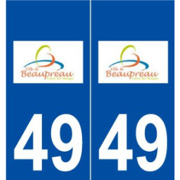 49 Beaupréau logo autocollant plaque stickers ville