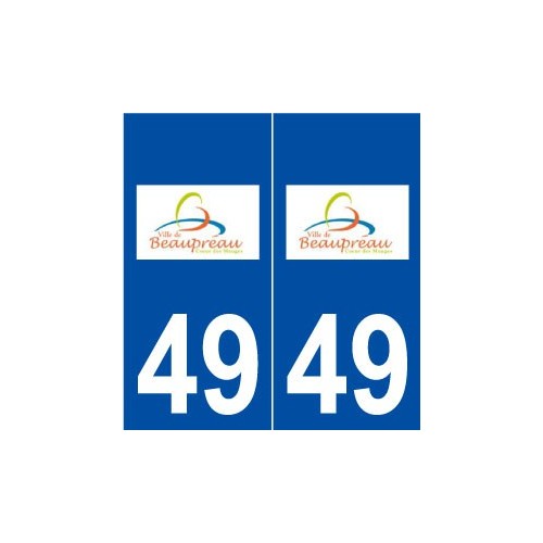 49 Beaupréau logo autocollant plaque stickers ville