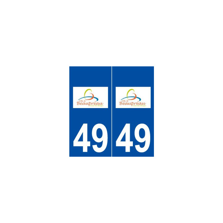 49 Beaupréau logo autocollant plaque stickers ville