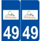 49 Beaupréau logo autocollant plaque stickers ville