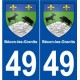 49 Bécon-les-Granits blason autocollant plaque stickers ville