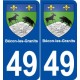 49 Bécon-les-Granits blason autocollant plaque stickers ville