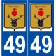 49 Bécon-les-Granits logo autocollant plaque stickers ville