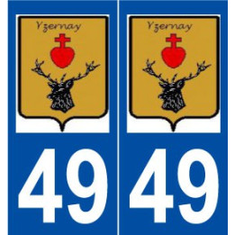 49 Bécon-les-Granits logo autocollant plaque stickers ville