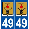 49 Bécon-les-Granits logo autocollant plaque stickers ville