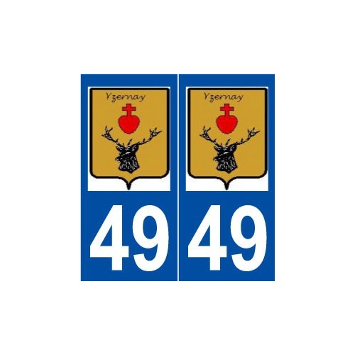 49 Bécon-les-Granits logo autocollant plaque stickers ville