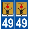49 Bécon-les-Granits logo autocollant plaque stickers ville