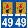 49 Bécon-les-Granits logo autocollant plaque stickers ville
