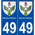 49 Bégrolles-en-Mauges blason autocollant plaque stickers ville
