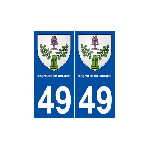 49 Bégrolles-en-Mauges blason autocollant plaque stickers ville