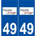 49 Bégrolles-en-Mauges logo autocollant plaque stickers ville