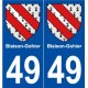 49 Blaison-Gohier coat of arms sticker plate stickers city