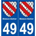 49 Blaison-Gohier blason autocollant plaque stickers ville