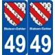 49 Blaison-Gohier blason autocollant plaque stickers ville