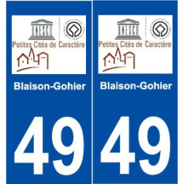 49 Blaison-Gohier logo autocollant plaque stickers ville