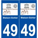 49 Blaison-Gohier logo autocollant plaque stickers ville