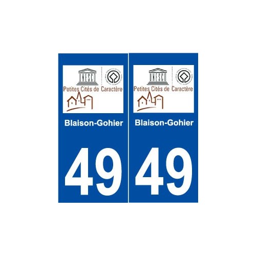 49 Blaison-Gohier logo autocollant plaque stickers ville