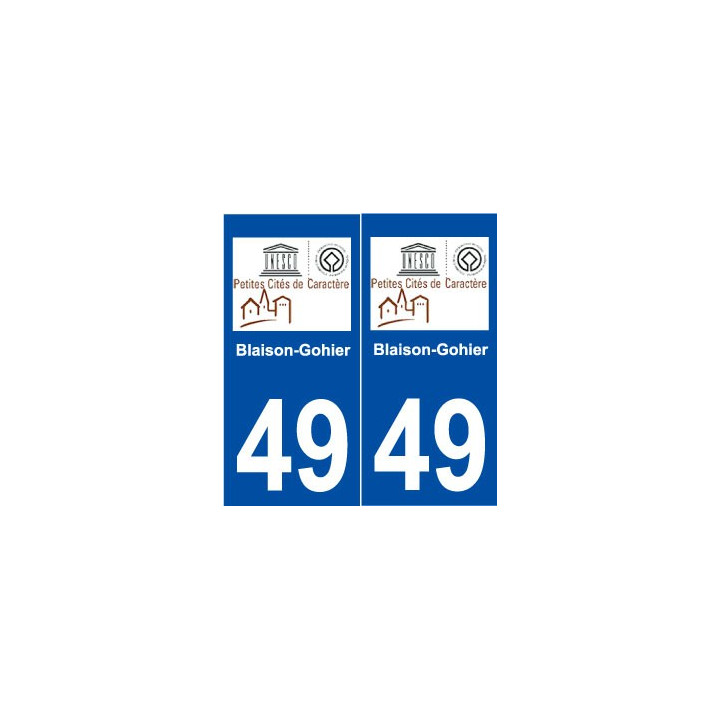 49 Blaison-Gohier logo autocollant plaque stickers ville