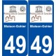 49 Blaison-Gohier logo autocollant plaque stickers ville