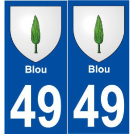 49 Blou blason autocollant plaque stickers ville
