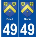 49 Bocé blason autocollant plaque stickers ville