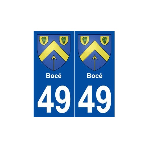 49 Bocé blason autocollant plaque stickers ville