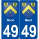 49 Bocé blason autocollant plaque stickers ville