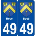 49 Bocé blason autocollant plaque stickers ville