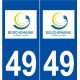 49 Bouchemaine logo autocollant plaque stickers ville