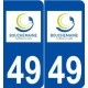 49 Bouchemaine logo autocollant plaque stickers ville