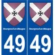 49 Bourgneuf-en-Mauges blason autocollant plaque stickers ville