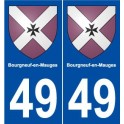 49 Bourgneuf-en-Mauges blason autocollant plaque stickers ville