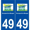 49 Bourgneuf-en-Mauges logo autocollant plaque stickers ville