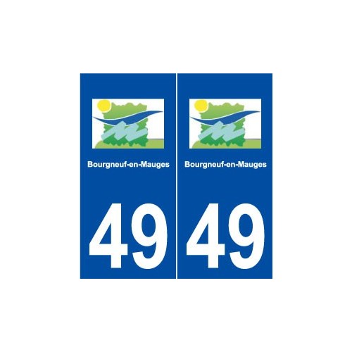 49 Bourgneuf-en-Mauges logo autocollant plaque stickers ville
