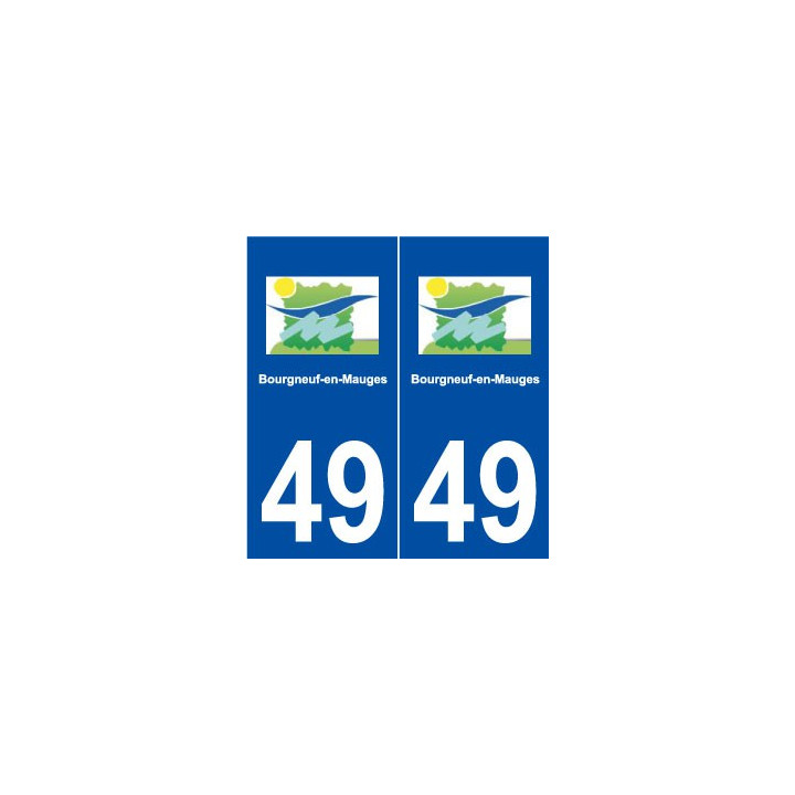 49 Bourgneuf-en-Mauges logo autocollant plaque stickers ville