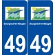 49 Bourgneuf-en-Mauges logo autocollant plaque stickers ville