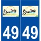 49 Bouzillé logo autocollant plaque stickers ville