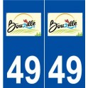 49 Bouzillé logo autocollant plaque stickers ville
