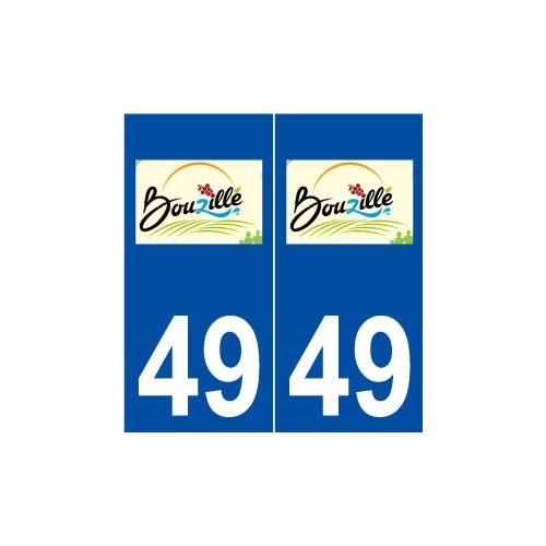 49 Bouzillé logo autocollant plaque stickers ville