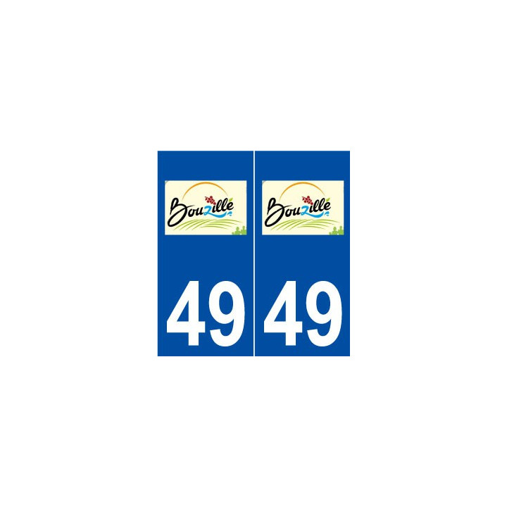 49 Bouzillé logo autocollant plaque stickers ville
