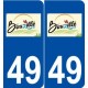 49 Bouzillé logo autocollant plaque stickers ville
