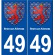 49 Brain-sur-Allonnes blason autocollant plaque stickers ville