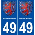49 Brain-sur-Allonnes blason autocollant plaque stickers ville