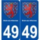 49 Brain-sur-Allonnes blason autocollant plaque stickers ville