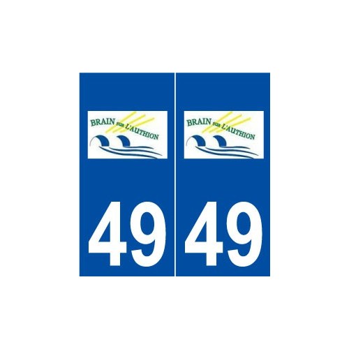 49 Brain-sur-l'Authion logo autocollant plaque stickers ville